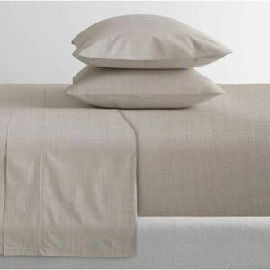 EARTHING GROUNDING BEIGE SHEET SET W/ 2 PILLOWCASES 98% COTTON 2% SILVER QUEEN